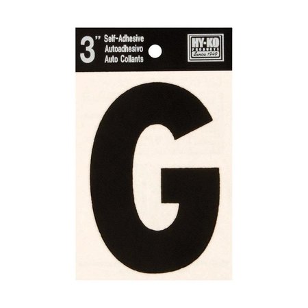 HY-KO Letter House G 3In  Vinyl Blk 30417